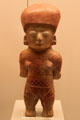 Chorrera culture ceramic female figure from Ecuador at Museum of America. Madrid, Spain.