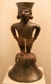 Mantena culture ceramic male figures from Ecuador at Museum of America. Madrid, Spain