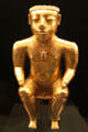 Quimbaya culture gold male figure from Colombia at Museum of America. Madrid, Spain.