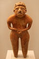 Late preclassic ceramic human figure from Mexico or Guatemala at Museum of America. Madrid, Spain.