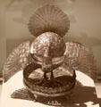 Silver incense burner in shape of bird from Peru at Museum of America. Madrid, Spain.