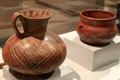 Arica culture ceramic vessel with geometric decoration from Chile at Museum of America. Madrid, Spain