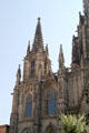 Gothic details of Cathedral of Holy Cross & Saint Eulalia. Barcelona, Spain.