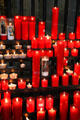 Candles in cloister of Barcelona Cathedral. Barcelona, Spain.