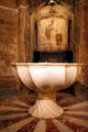 Baptismal font at Barcelona Cathedral. Barcelona, Spain.