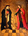 St Clair & St Catherine altarpiece by Miquel Nadal & Pere Garcia de Benavarri at Barcelona Cathedral. Barcelona, Spain.