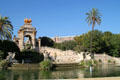 Cascade fountain in Ciutadella Park of which Gauidi designed parts. Barcelona