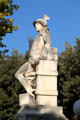 Statue of Mercury in Ciutadella Park. Barcelona, Spain.