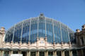 Cast iron facade of Barcelona Estació del Nord, former rail & now bus station & sports facility. Barcelona, Spain.