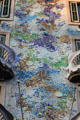 Facade detail tile texture of Casa Batlló. Barcelona, Spain.