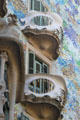 Balcony detail of Casa Batlló. Barcelona, Spain.