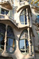 Lower level detail of Casa Batlló. Barcelona, Spain.