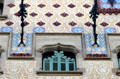 Facade detail of Casa Amatller. Barcelona, Spain.