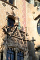 Gothic carvings of Casa Amatller. Barcelona, Spain.