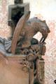 Carved eagle newel post in Casa Amatller. Barcelona, Spain.
