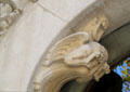 Flying lion creature carved on Casa Lleó Morera. Barcelona, Spain.
