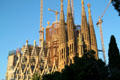Templo de la Sagrada Familia still under construction. Barcelona, Spain.