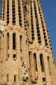 Towers of Apostles Thomas & Phillip at Sagrada Familia. Barcelona, Spain.