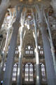 Gaudí's vision of a Gothic cathedral at Sagrada Familia. Barcelona, Spain.
