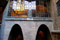 Window separating horse stables from entrance hall at Palau Güell. Barcelona, Spain.