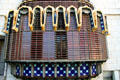 Design details of shade screen by Gaudi at Palau Güell. Barcelona, Spain.