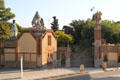 Finca Güell Pavilions entrance gates. Barcelona, Spain