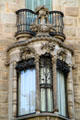 Gaudí bay window surround on Casa Calvet. Barcelona, Spain