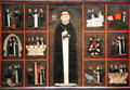 Scenes from life of St Dominic de Guzman painting from Aragon at Museu Nacional d'Art de Catalunya. Barcelona, Spain