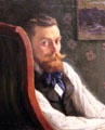 Portrait of painter Pere Ysern by Marià Pidelaserra at Museu Nacional d'Art de Catalunya. Barcelona, Spain.