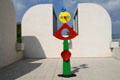Whimsical figure sculpture by Joan Miró at Fundació Joan Miró. Barcelona, Spain.