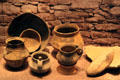 Pottery from village of Genó at Museu d'Arqueologia de Catalunya. Barcelona, Spain.