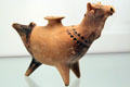 Greek or Sicilian animal shaped vessel at Museu d'Arqueologia de Catalunya. Barcelona, Spain.