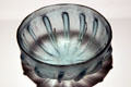 Glass bowl with ridges from Eastern Mediterranean or Italy at Museu d'Arqueologia de Catalunya. Barcelona, Spain.