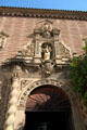 Portal of Church of the Carmelites from Aragon at Poble Espanyol. Barcelona, Spain.