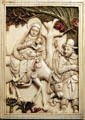 Plaque with Holy Family Philippines at Museum of Decorative Arts. Barcelona, Spain.