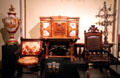 Ornate furniture at Museum of Decorative Arts. Barcelona, Spain.