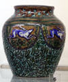 Stoneware vase in Turkish-Persian style by Andre Metthey at Ceramics Museum of Barcelona. Barcelona, Spain.