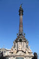 Details of Columbus Monument. Barcelona, Spain.