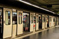 Barcelona Metro subway cars. Barcelona, Spain.