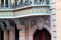 Rear facade overhang of Palacio Baró de Quadras. Barcelona, Spain.