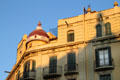 Heritage building with red dome on Avinguda Diagonal. Barcelona, Spain.