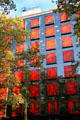 Red & reflective facade. Barcelona, Spain.