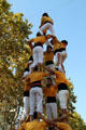 Human pyramid, a tradition of Catalonia. Barcelona, Spain.