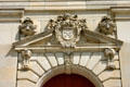 Coat of arms over Chateau entrance. Ancy-la-Franc, France.