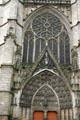 Cathedral St. Étienne Gothic portal. Auxerre, France