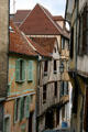 Half-timbered buildings along rue de L'Yonne. Auxerre, France.
