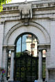 Old entrance of Thermes Pellegrini baths with modern use back to 1776 & Roman use prior. Aix-les-Bains, France.