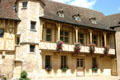 Mansion of the Dukes of Burgundy wine museum balcony. Beaune, France.