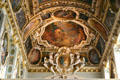 Trinity Chapel ceiling details in Fontainbleau Palace. Fontainbleau, France.