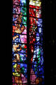 Detail of Jacques Simon stained-glass windows in Cathedral. Metz, France.